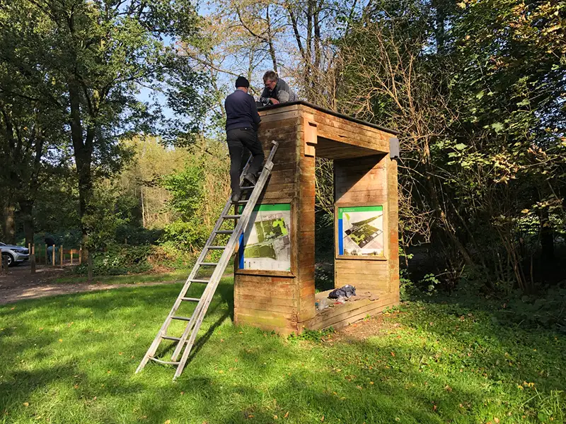 Vleermuiskasten in het Wisentbos